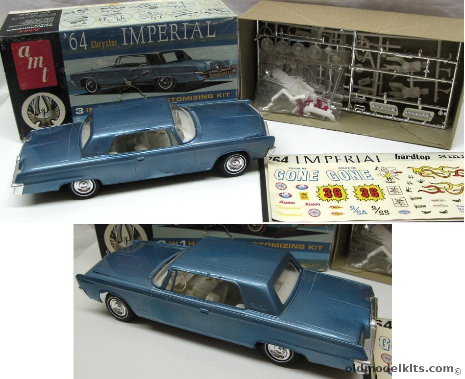 AMT 1/25 1964 Chrysler Imperial 2 Door Hardtop, 6824-150 plastic model kit